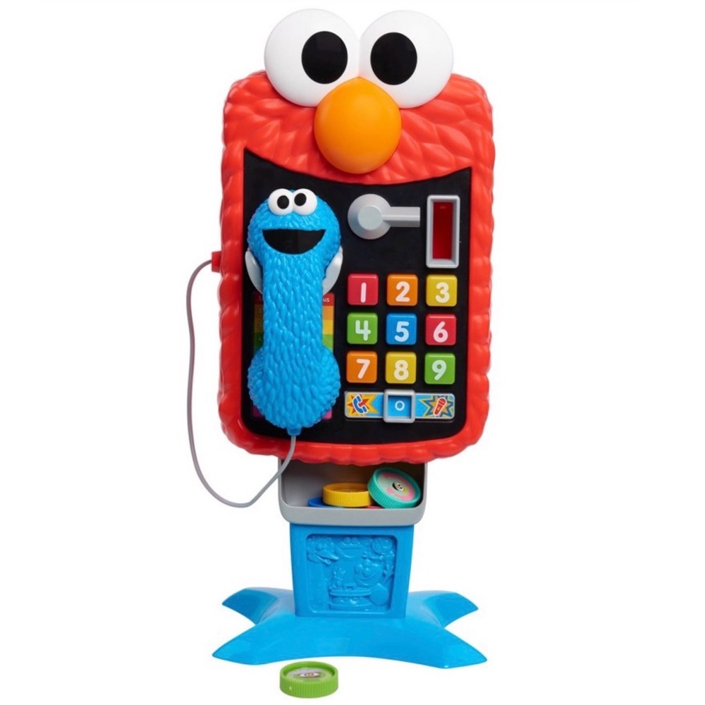 Sesame Street Elmo and Cookie Monster Sing & Learn Elmo Toy Phone- NIB- Kid Gift